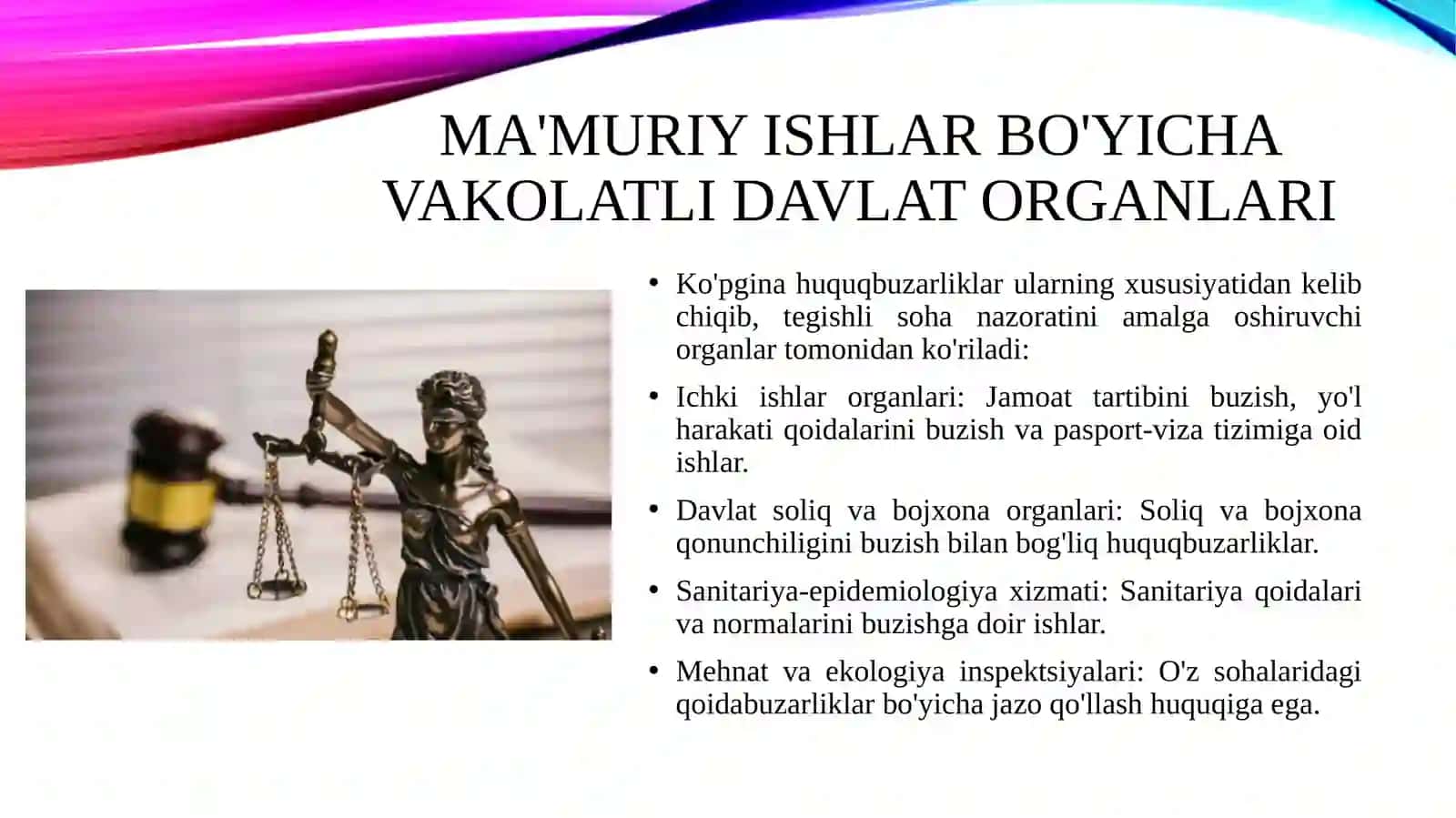 Mamuriy huquqbuzarlik to'g'risidagi ishlarning taaluqliligi 3