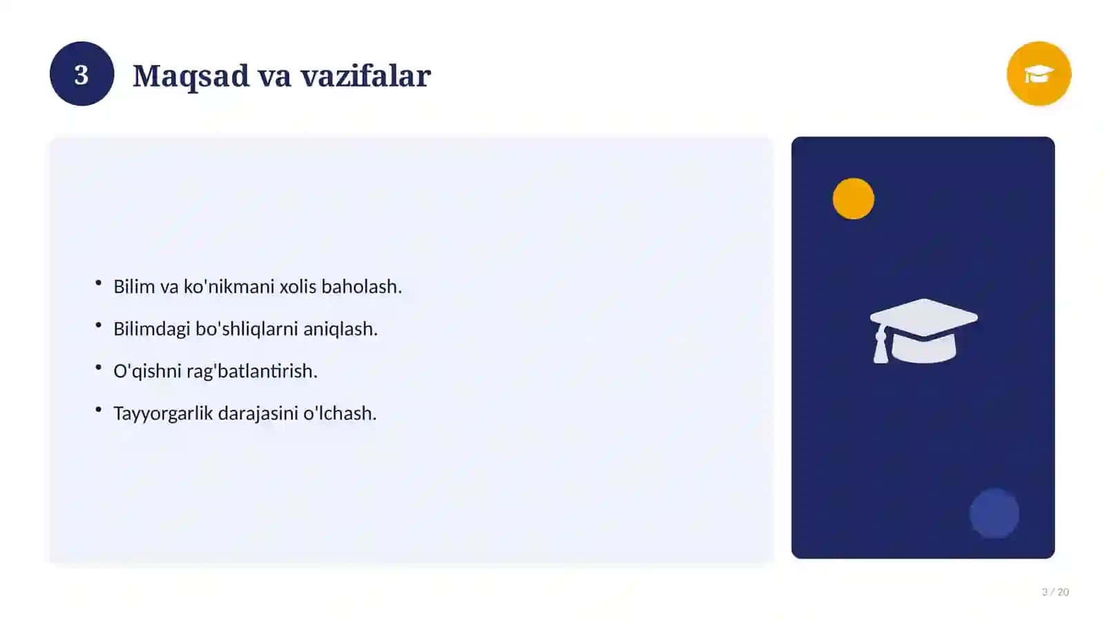 Informatika fanidan 3-sinf: test savollari to'plami 3
