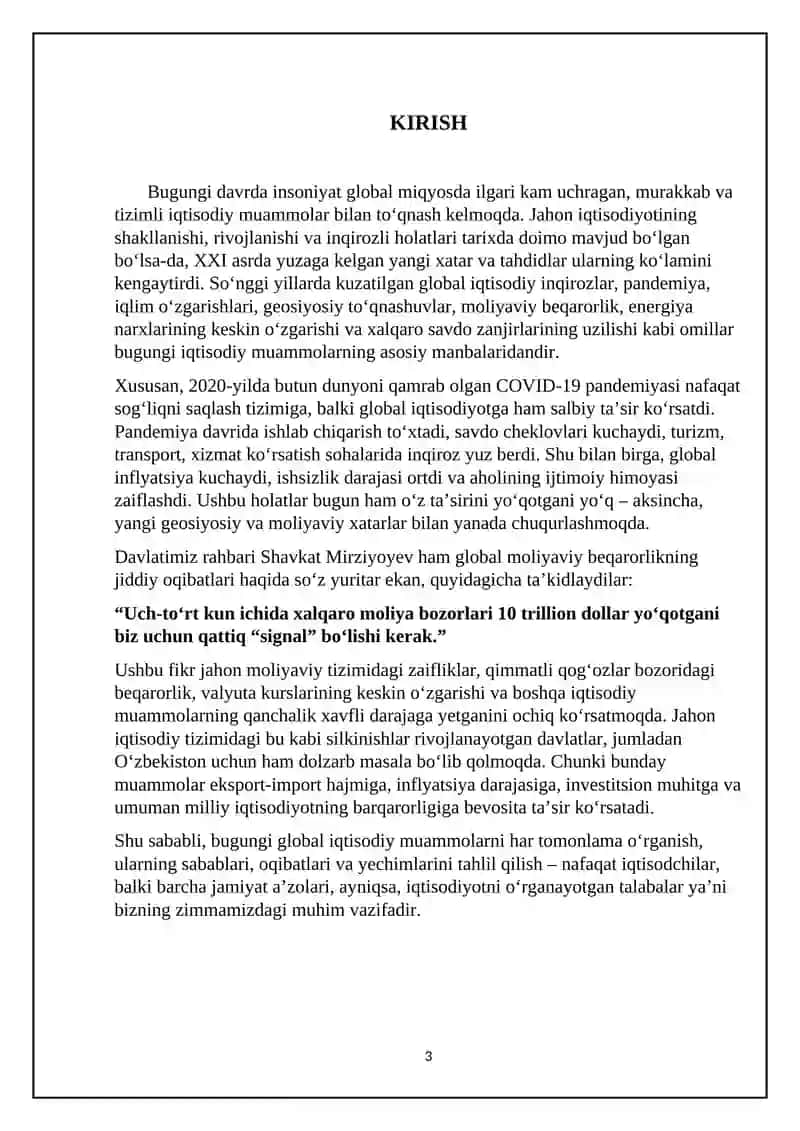 Jahonning global iqtisodiy muammolari 3