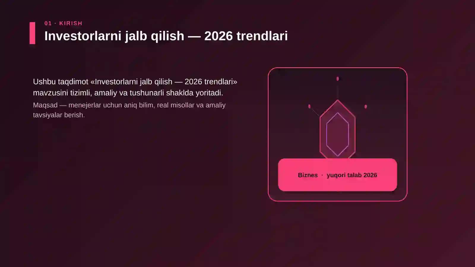 Investorlarni jalb qilish — 2026 trendlari 3