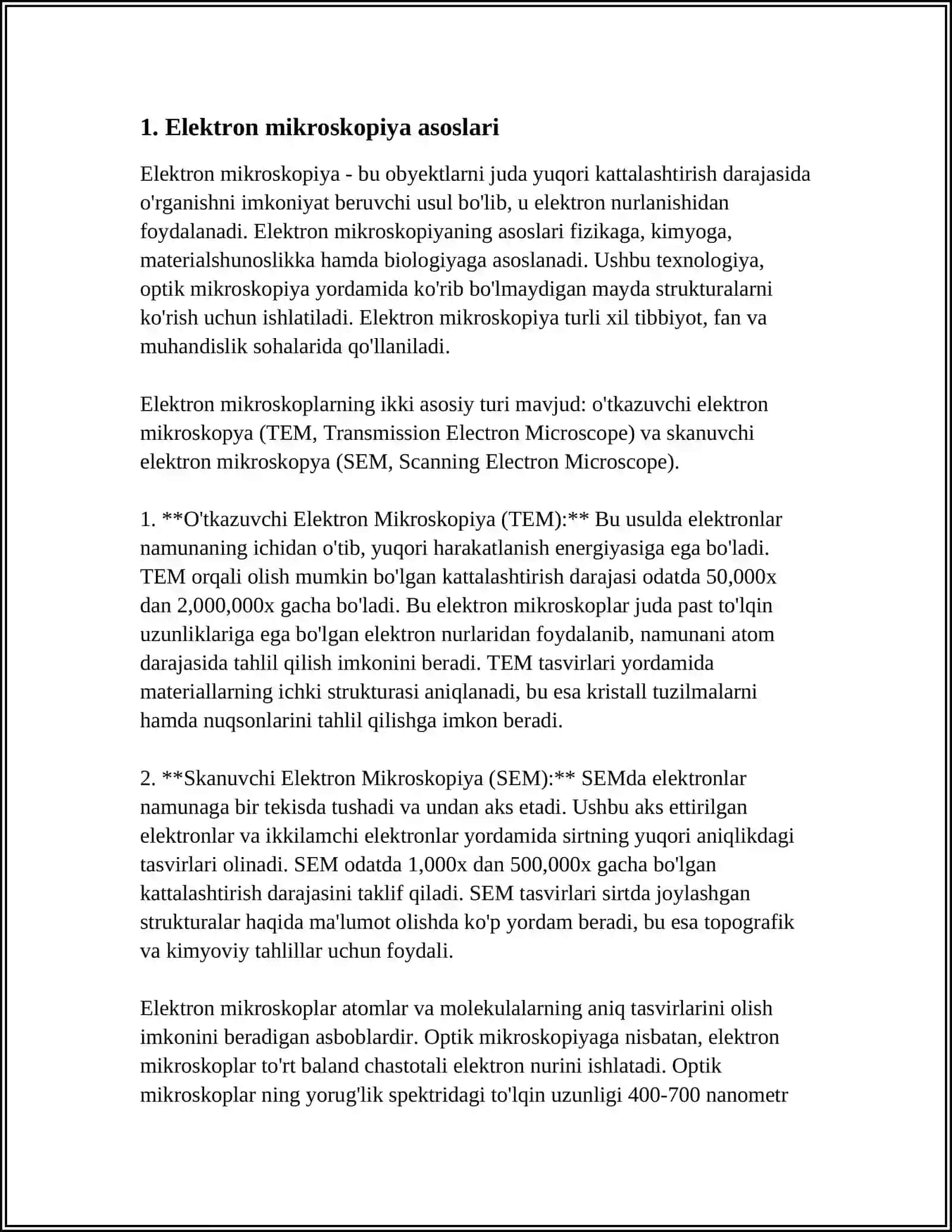 ELEKTRON MIKROSKOPIYA.SKANERLOVCHI MIKROSKOPIYA.LYUMINESSENT MIKROSKOP 3