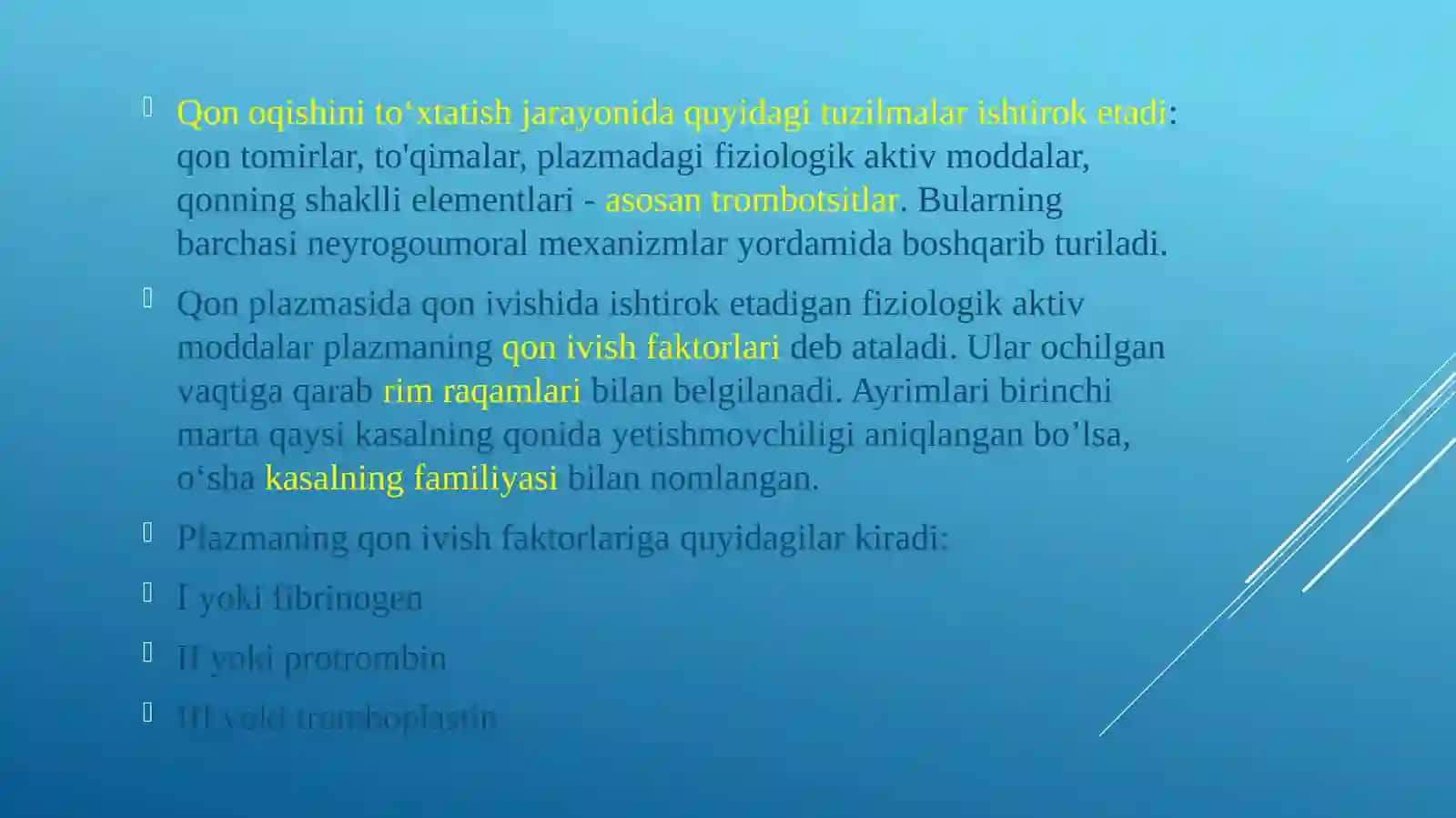 Gemostaz.Fibrinoliz haqidama’lumot 3