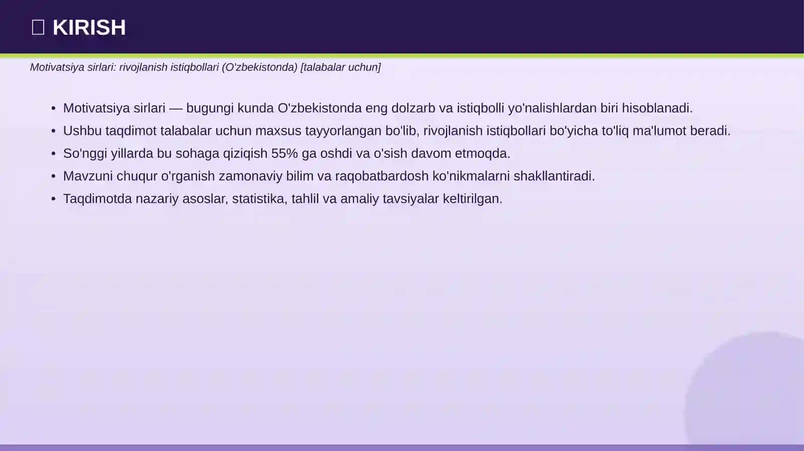MOTIVATSIYA SIRLARI 3