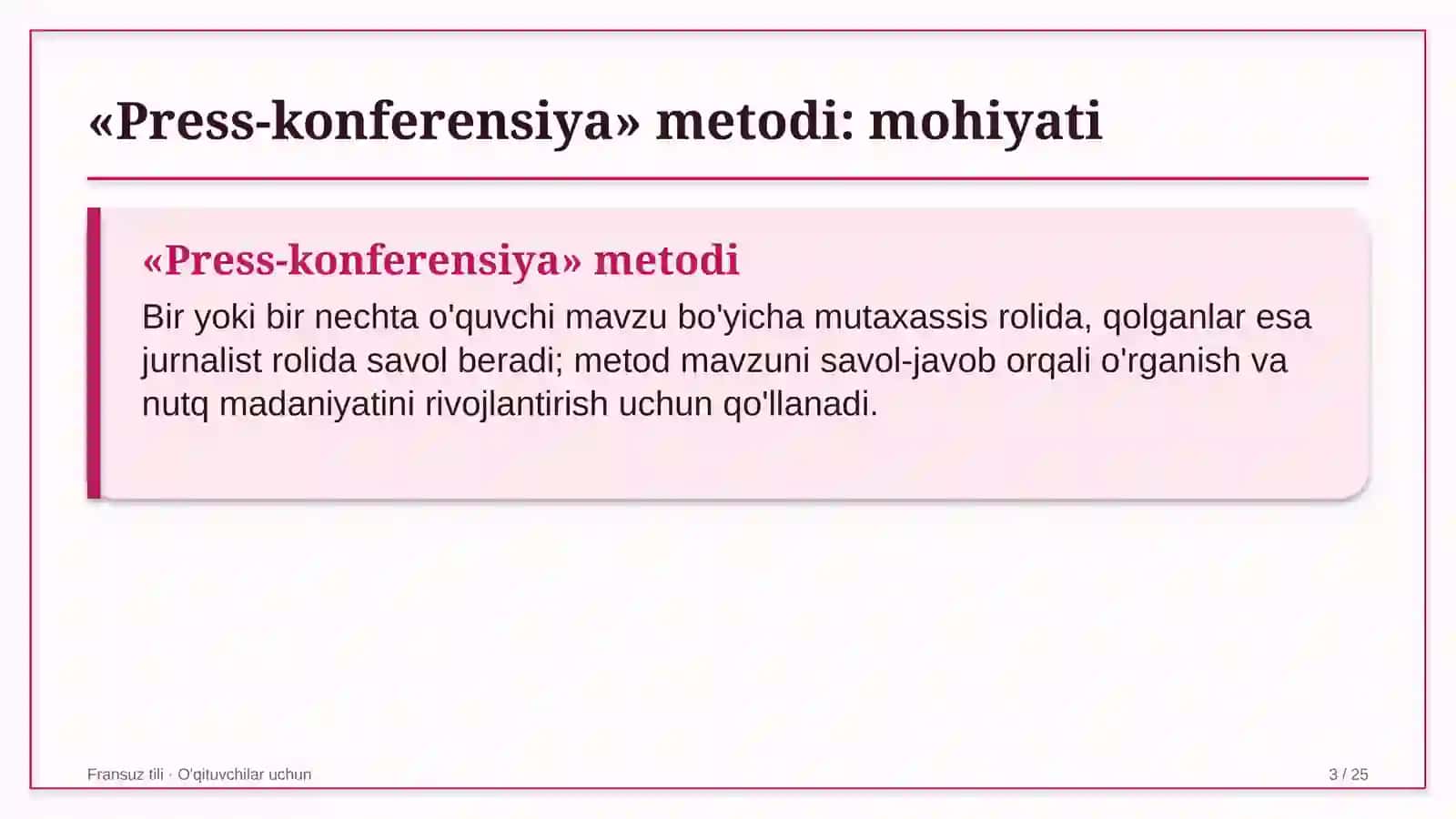 fransuz tili darslarida press konferensiya metodidan foydalanish 5206 3