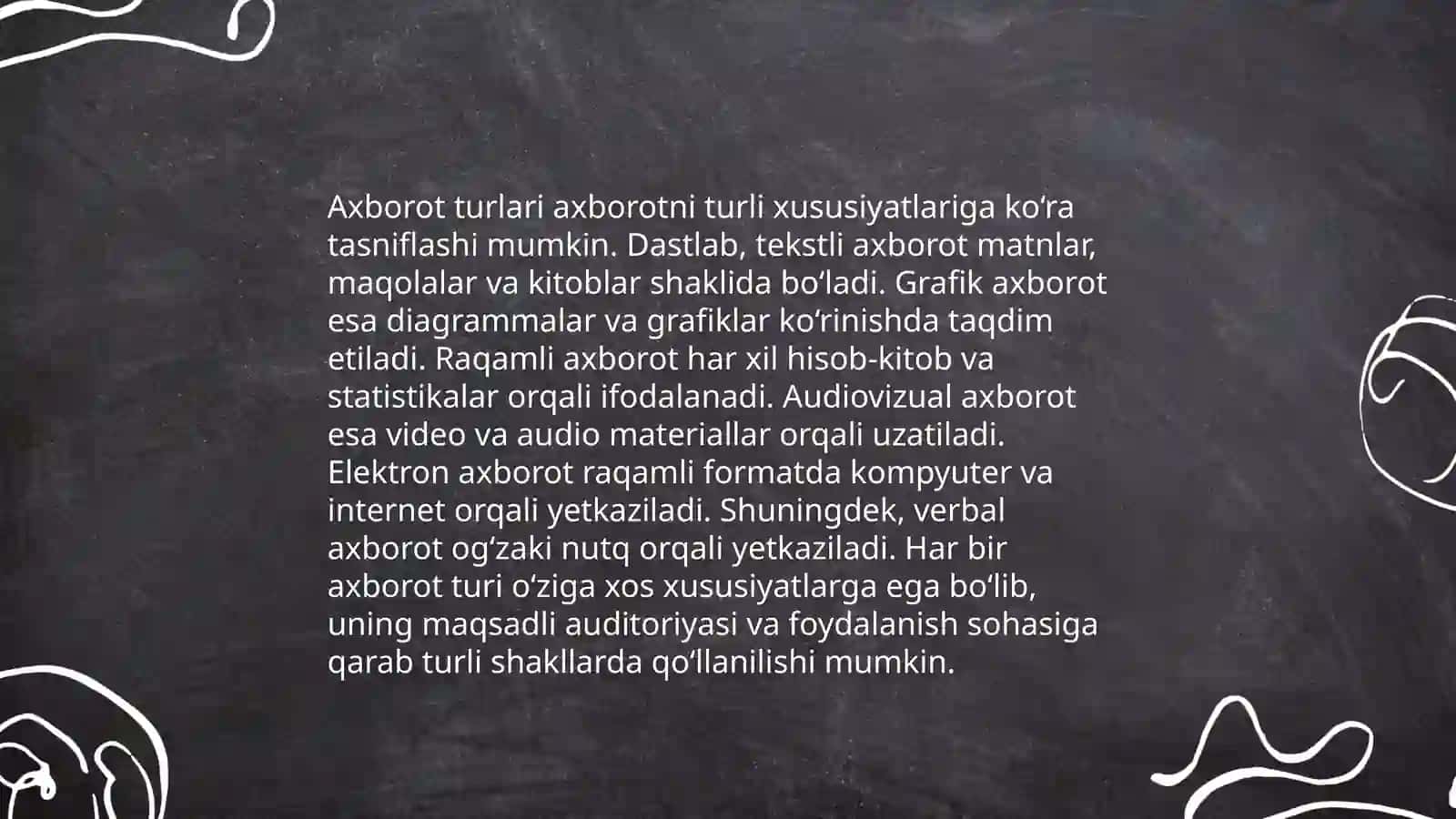 Axborot turlari.Sanoq sistemalari.Texnika turlari xavfsizligi 3