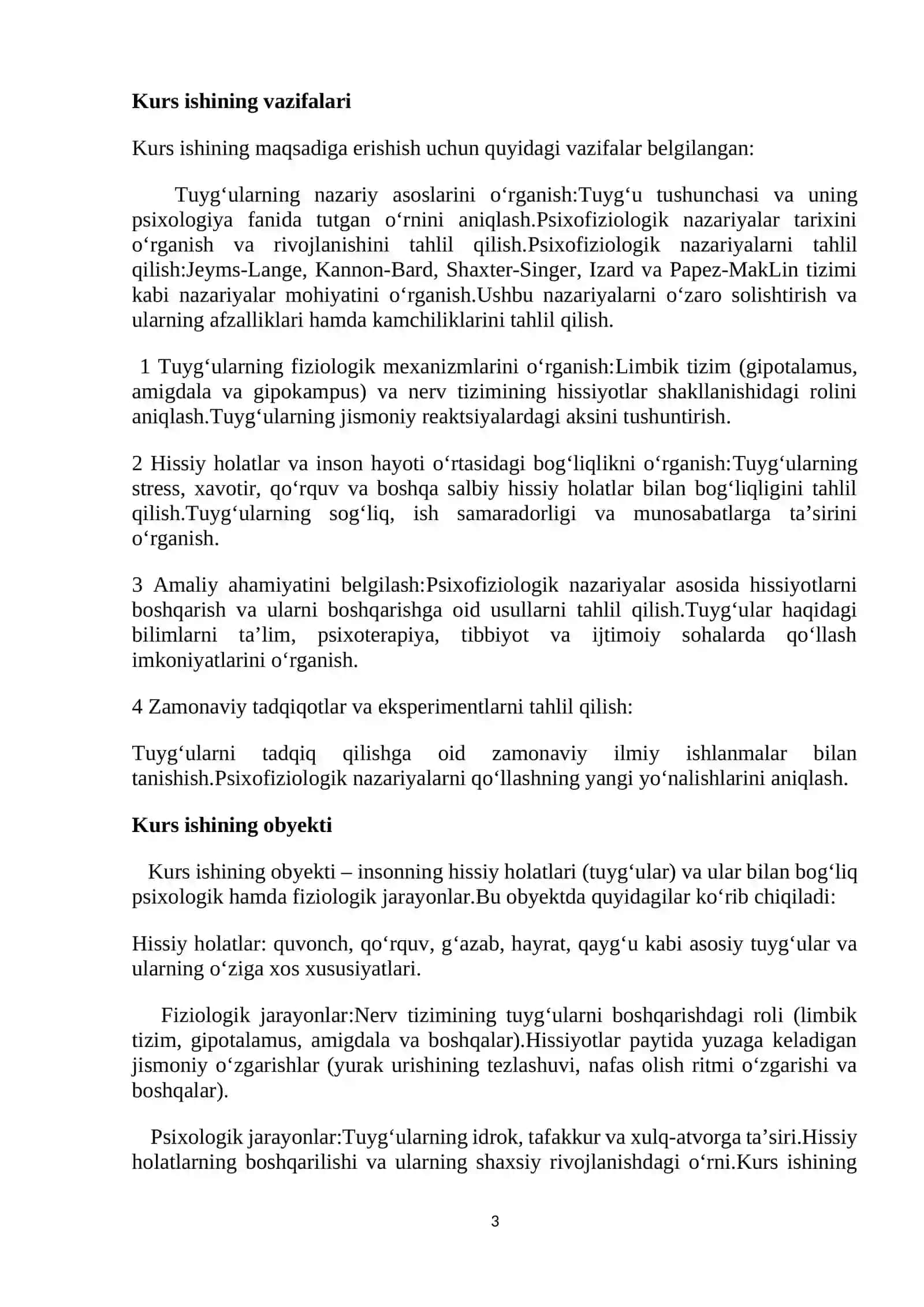 Tuyģularning psixofiziologik nazariyalari 3