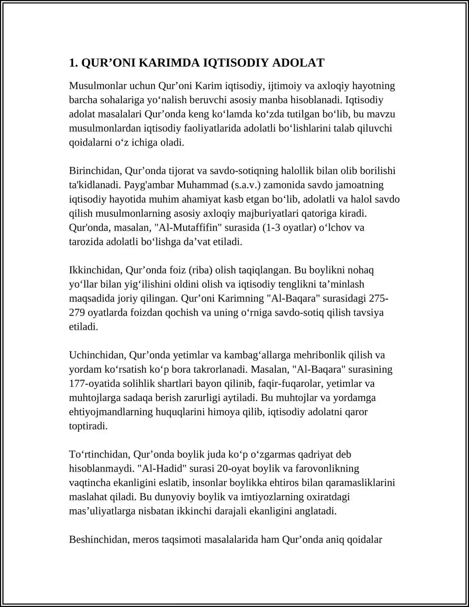 QURʼONI KARIM VA AVESTODAGI IQTISODIY QARASHLAR 3