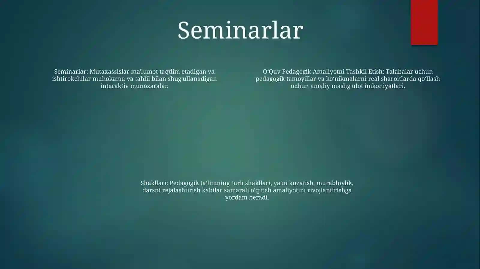 O‘Quv Pedagogik Amaliyotni Tashkil Etish Shakllari 3