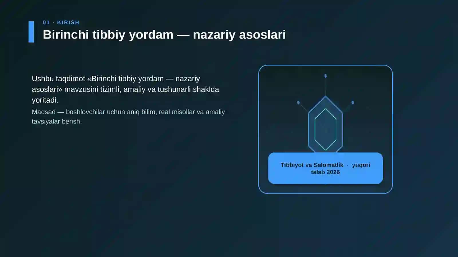 Birinchi tibbiy yordam — nazariy asoslari 3