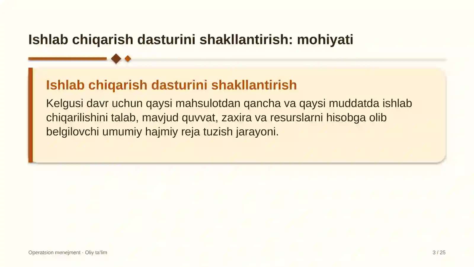 sanoat turizmida ishlab chiqarish dasturini shakllantirish 8920 3