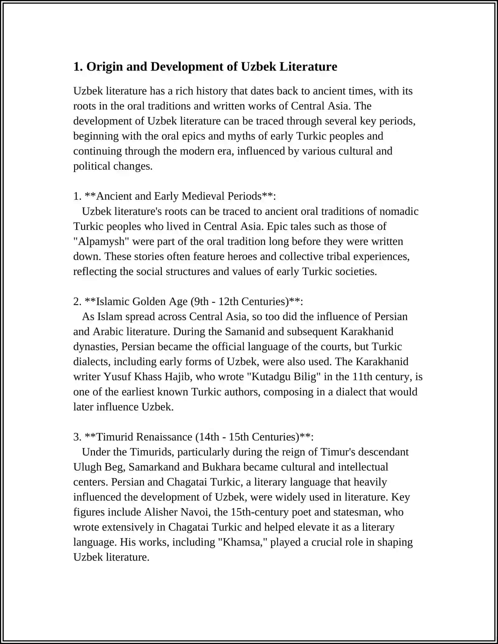 UZBEK LITERATURE 3