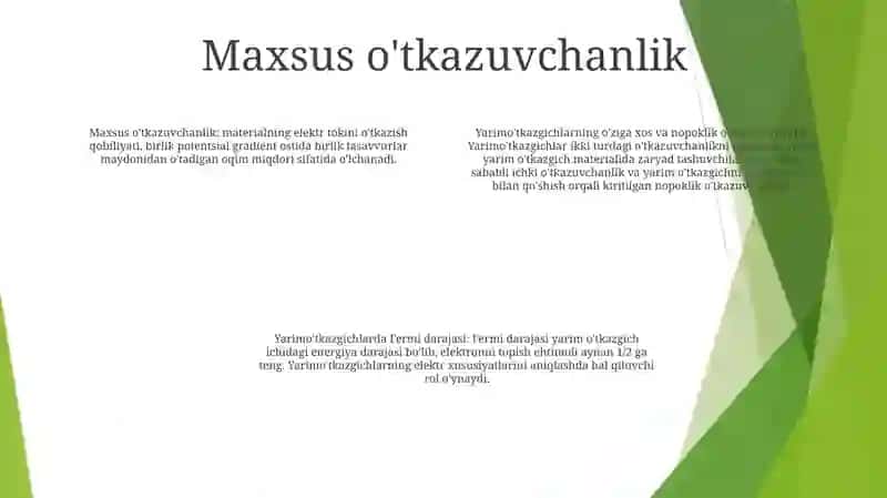 Yarimótkazgichlarning Xususiy Va Aralashmali Ótkazuvchanligi 3