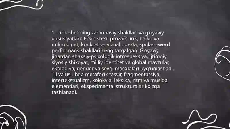 Hozirgi she'riyat janrlari 3