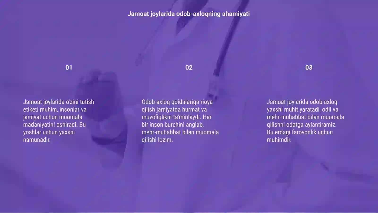 Jamoat joylarida o'zini tutish etiketi 3