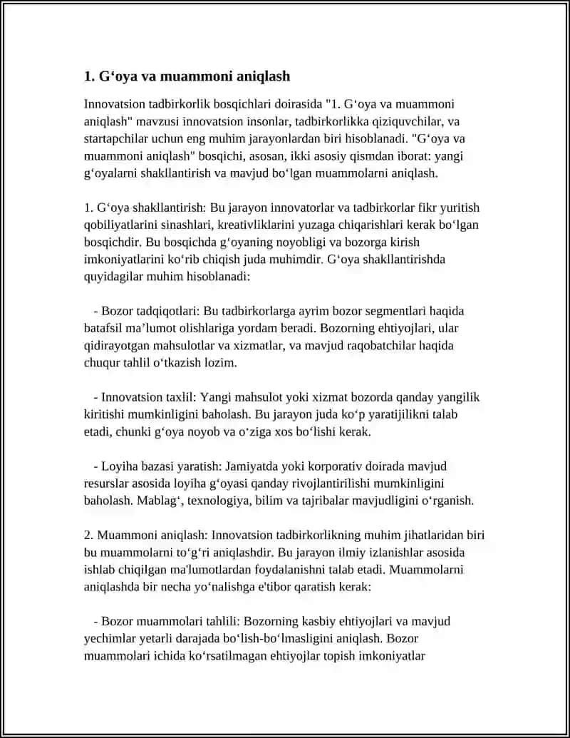 INNOVATSION TADBIRKORLIK BOSQICHLARI 3