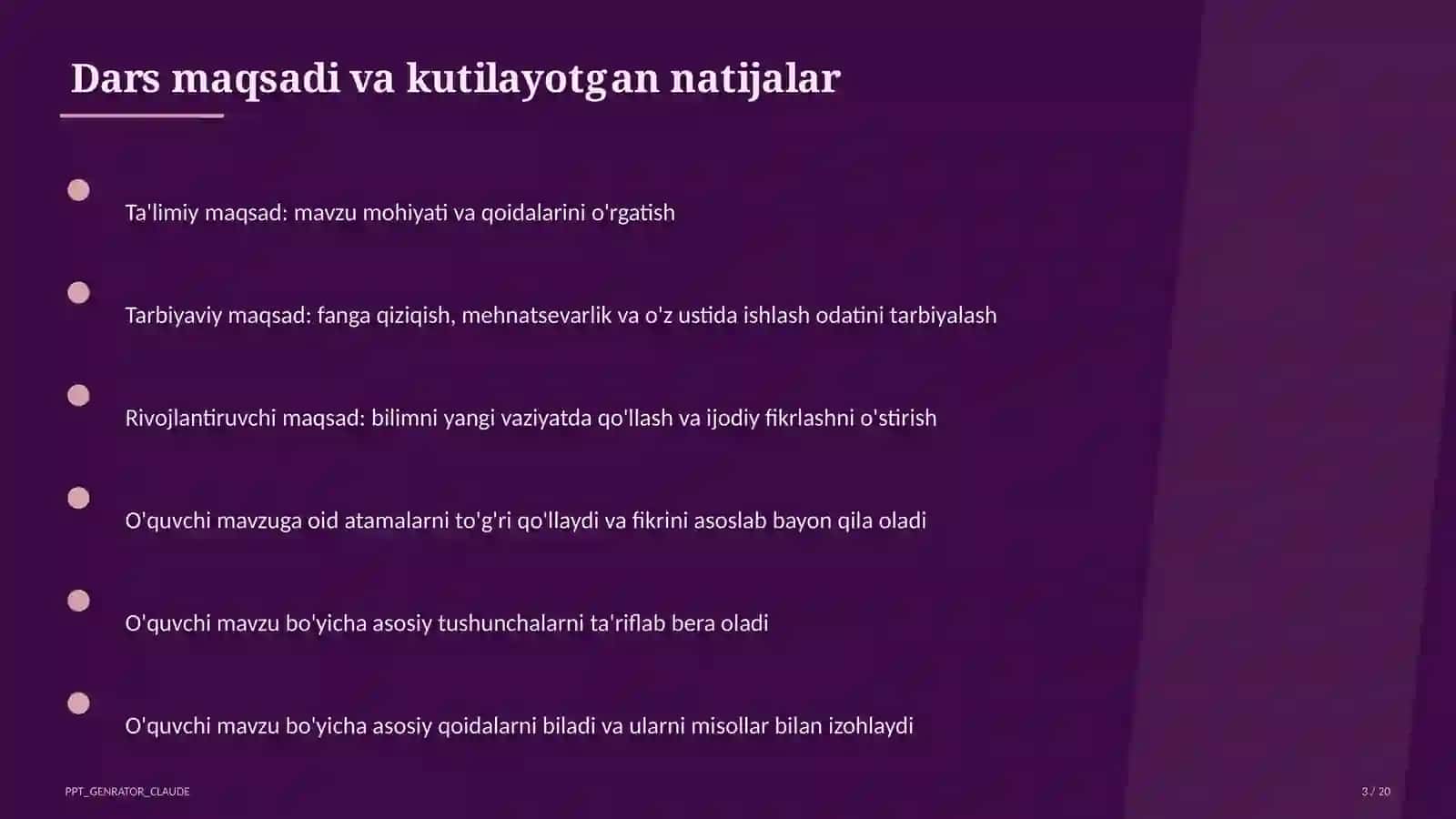 Sinf rahbarining yillik ish rejasi 3