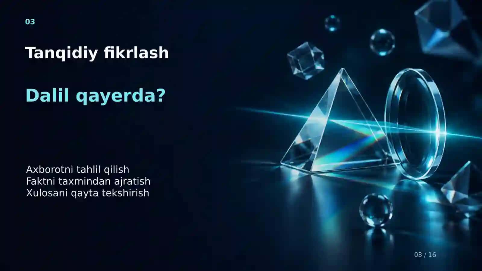 TANQIDIY VA IJODIY FIKRLASH 3