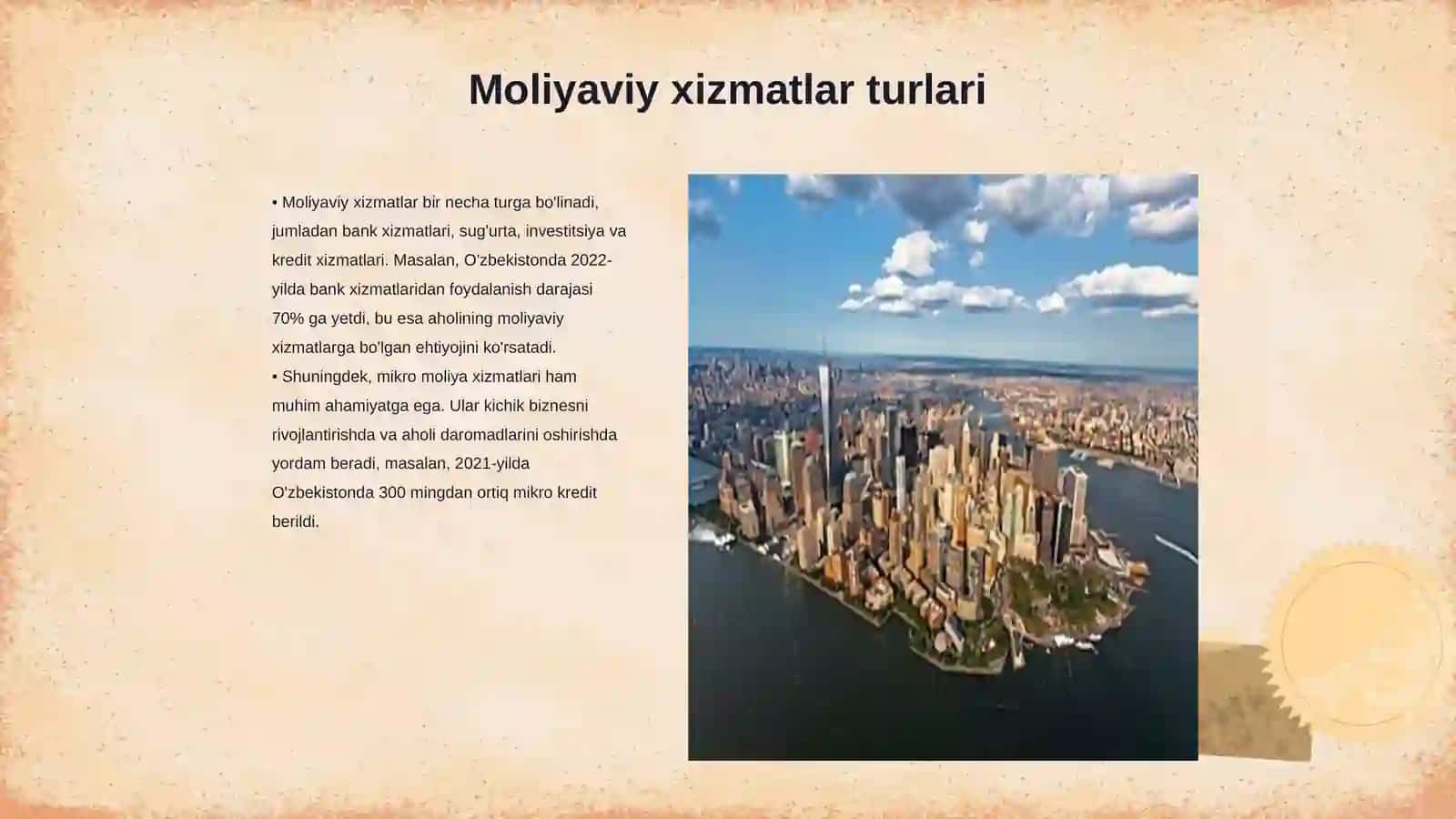 Aholiga xizmat ko‘rsatishda moliyaviy va axborot xizmatlarining o‘rni 3