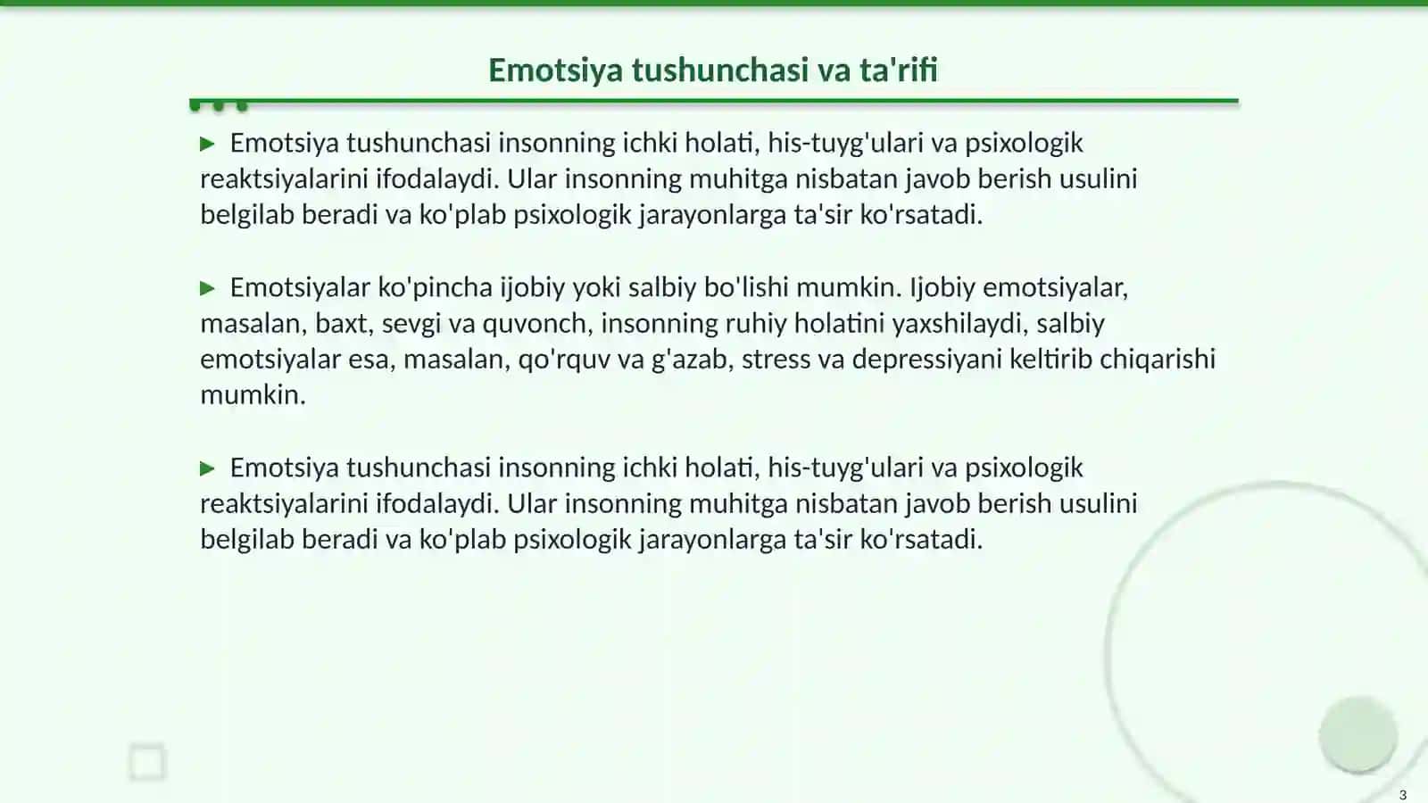 Emotsiya tushunchasi va turlari 3