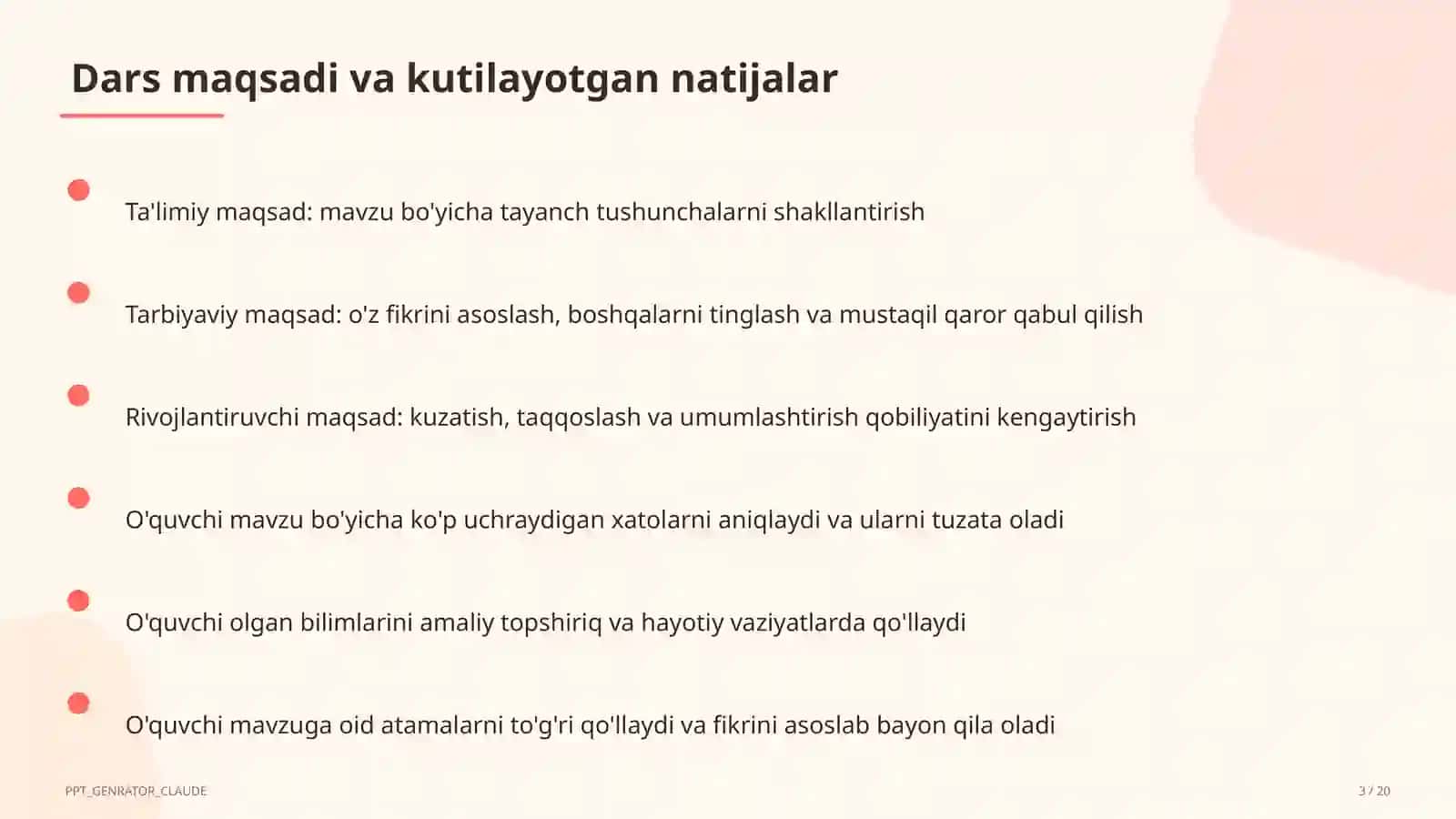 Algoritmlarning turlari: chiziqli, tarmoqlanuvchi, takrorlanuvchi (8-sinf) 3