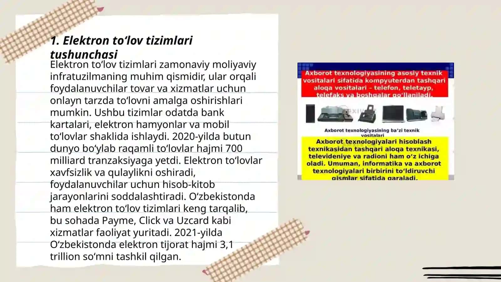 Elektron to‘lov texnologiyalari va tizimlarining asosiy tushunchalari 3