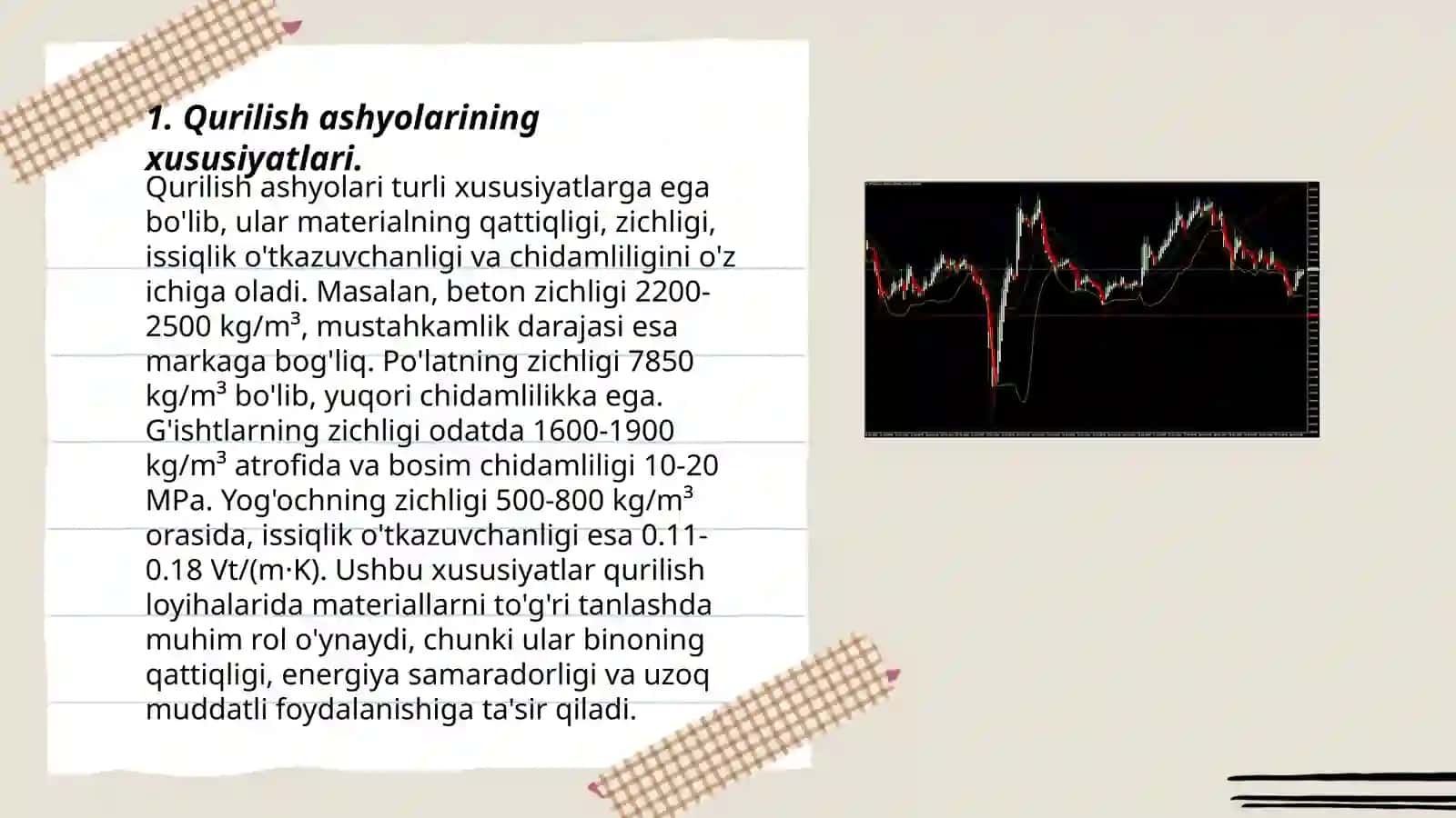 Qurilish ashyolarini tayyorlashning asosiy printsplari, asosiy nazariy tayyolashlar tahlili 3