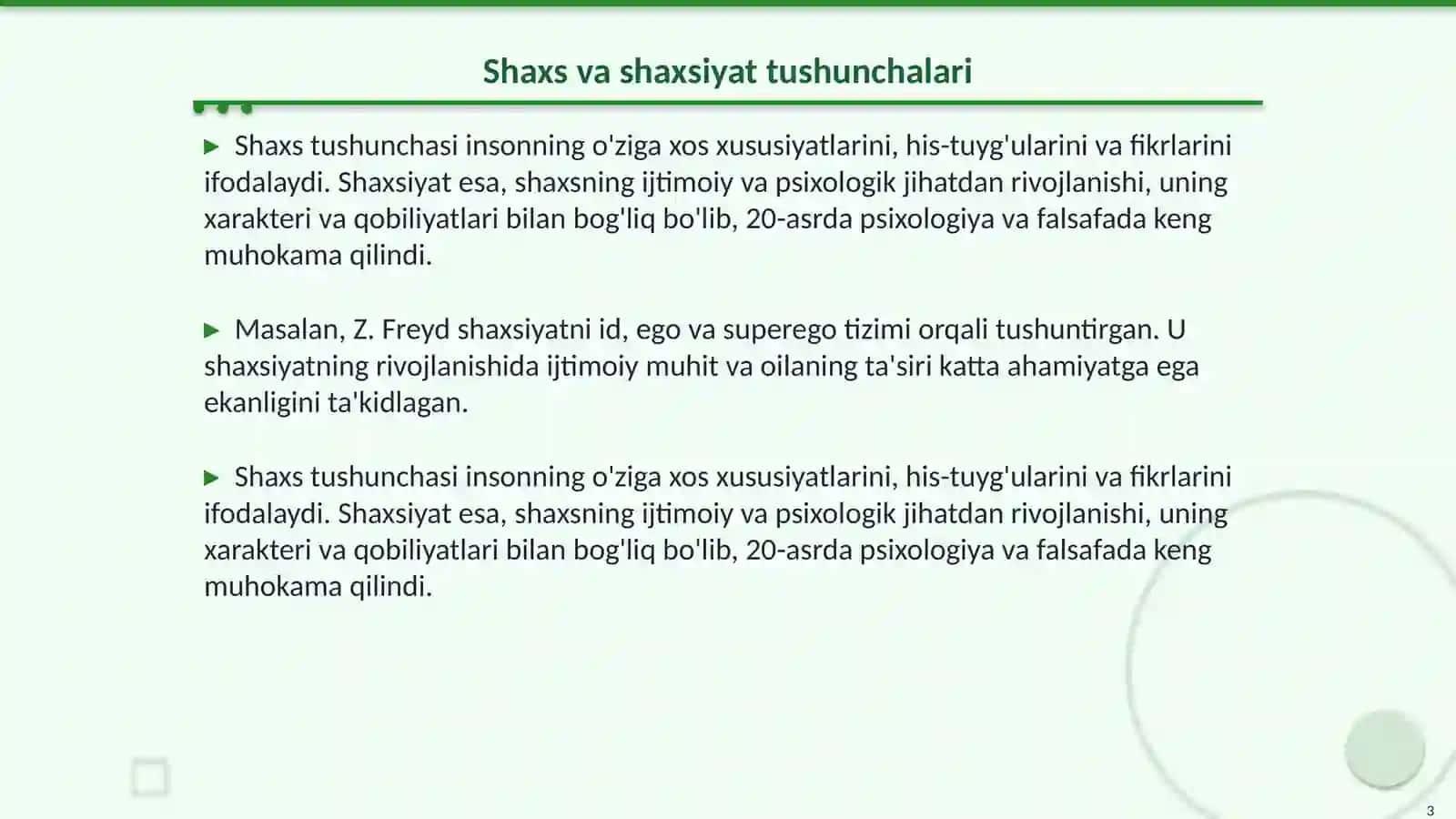 Jamiyat va shaxs falsafasi 3