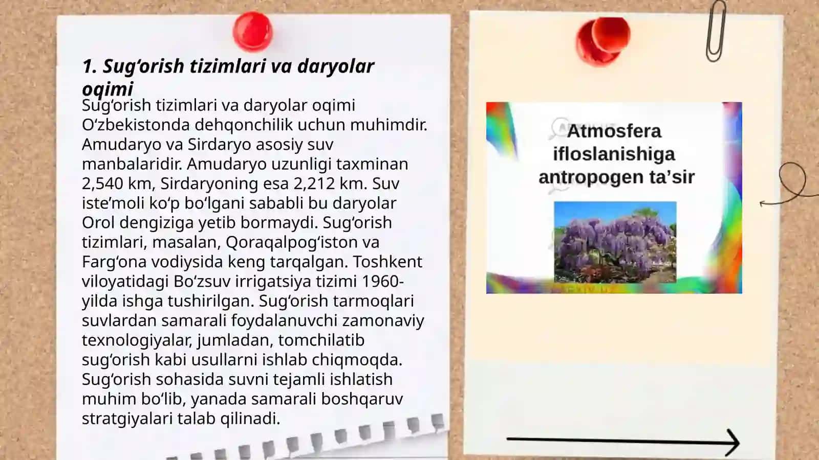 Sug‘orish tizimlari va daryolar oqimi 3