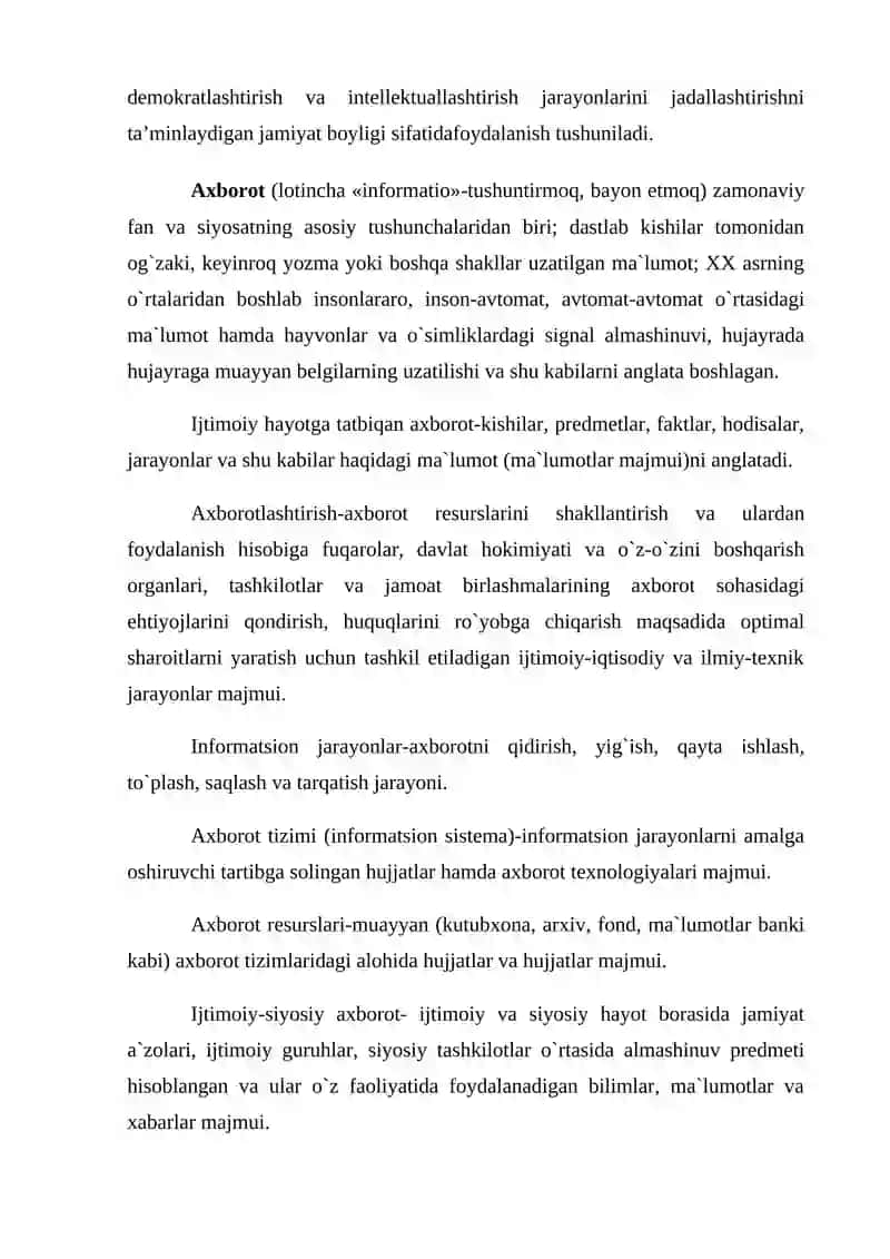 Axborot manbalarini boshqarish 3