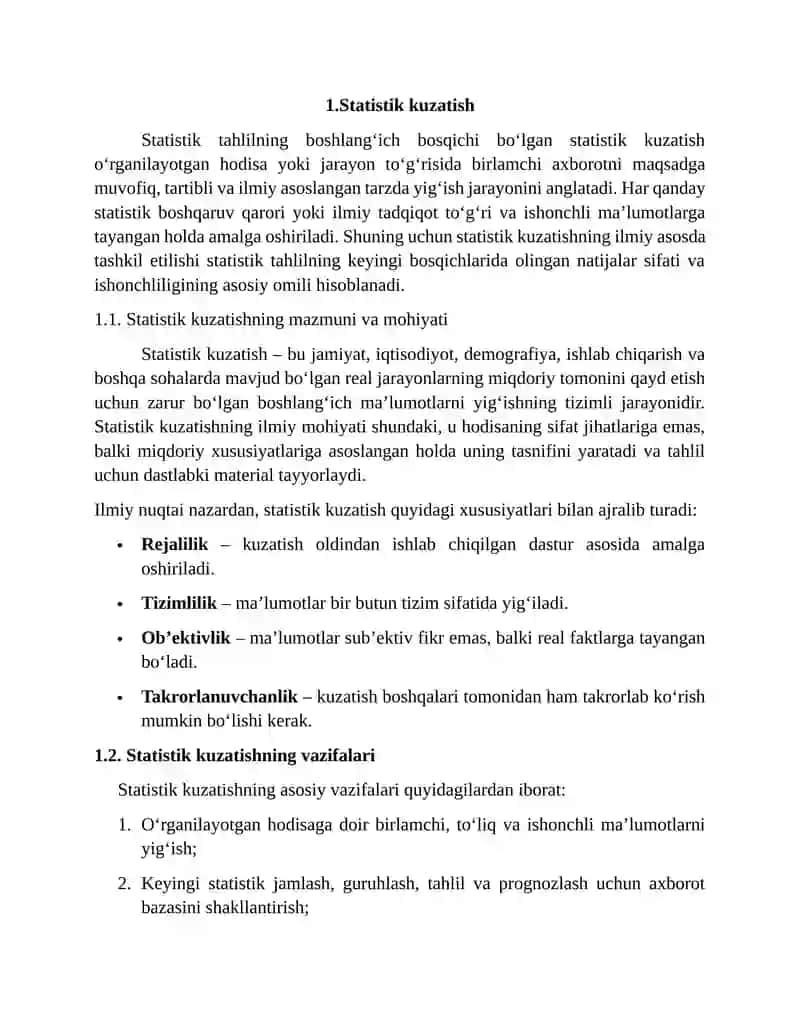 Statistik kuzatish 3