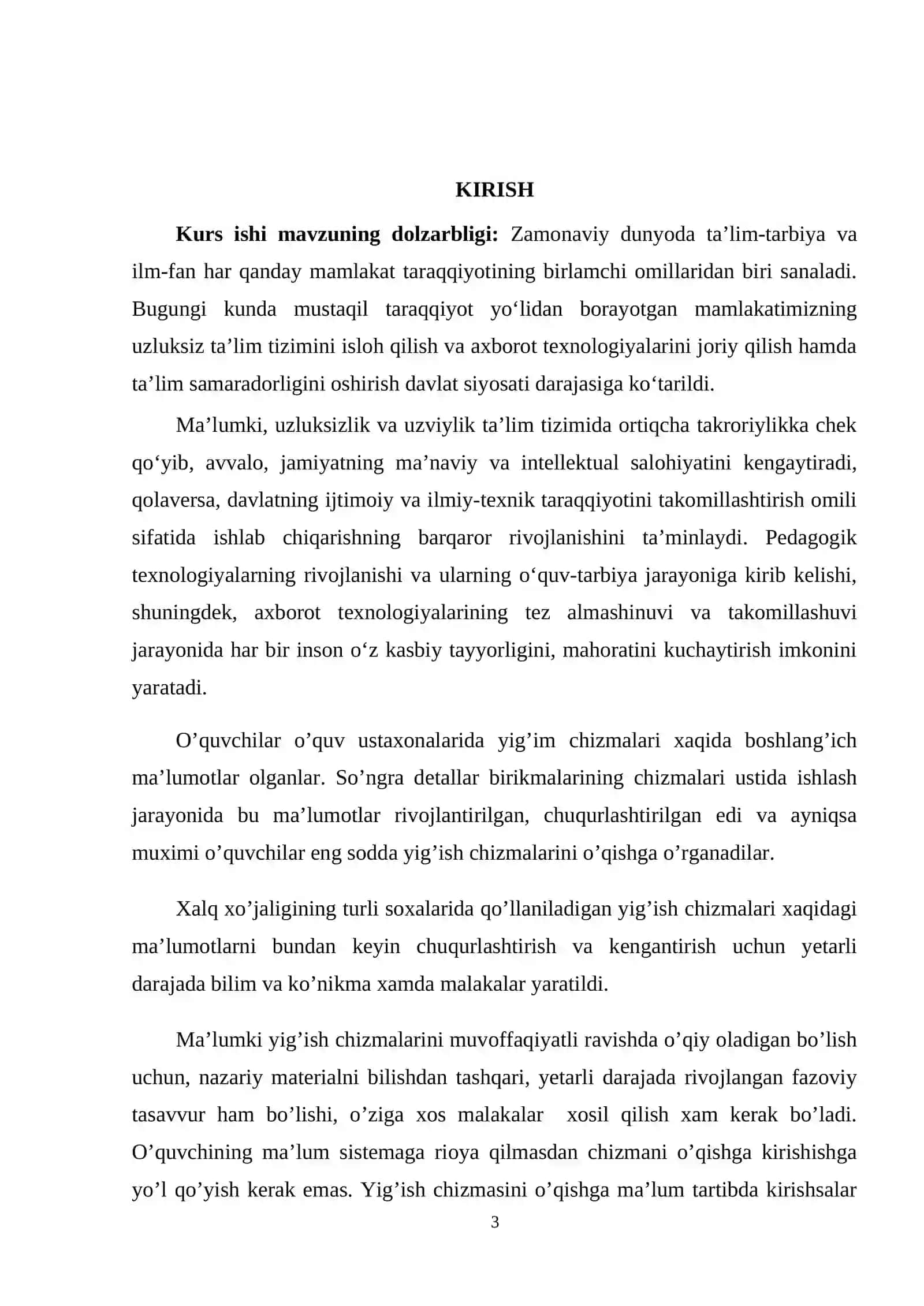 YIG’ISH CHIZMALARINI TUZISH TARTIBI 3