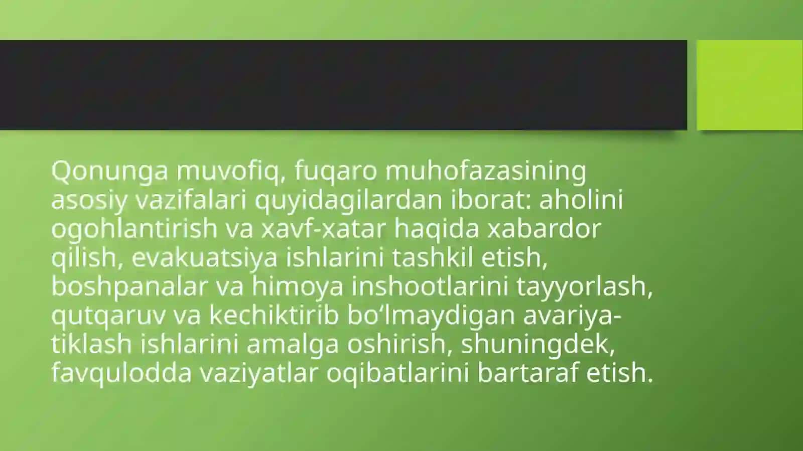 O‘zbekiston Respublikasining fuqaro muhofazasi haqidagi qonuni 3