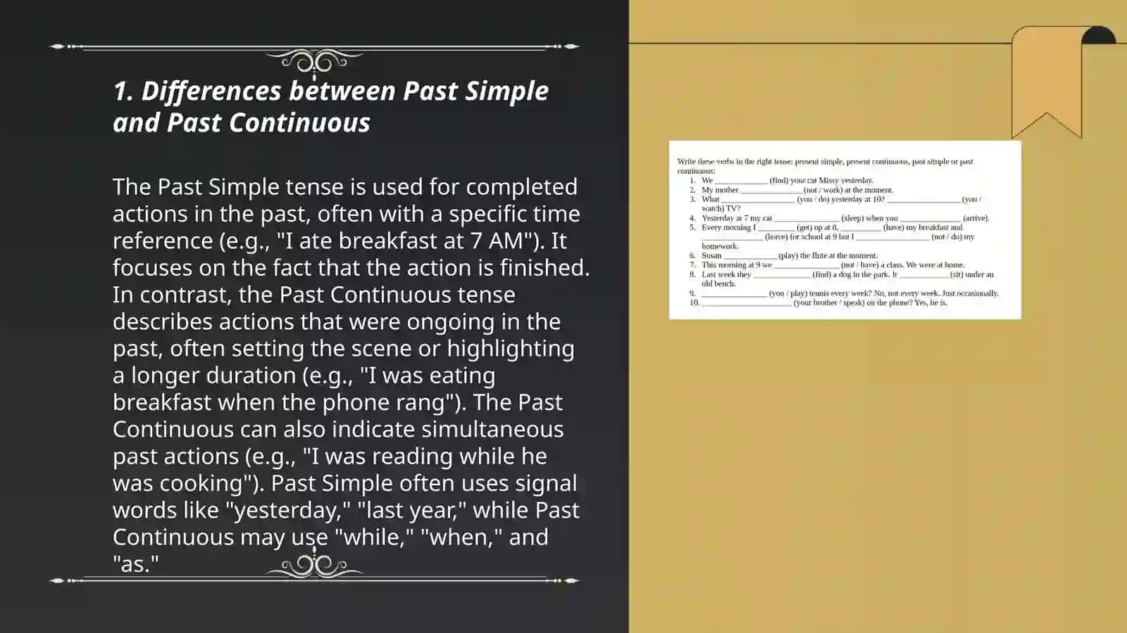 Past simple va past continuous 3