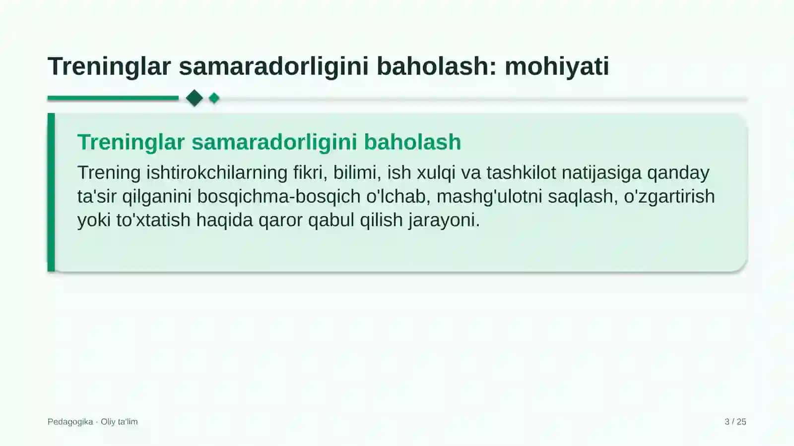 Kompyuter klublarida treninglar samaradorligini baholash 3