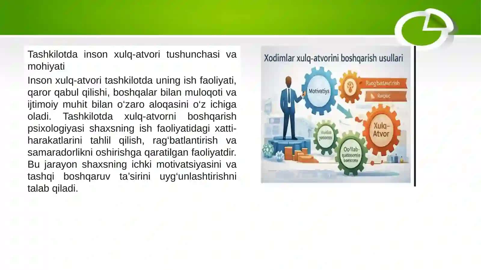 Tashkilotda inson xulq-atvori tushunchasi va mohiyati 3