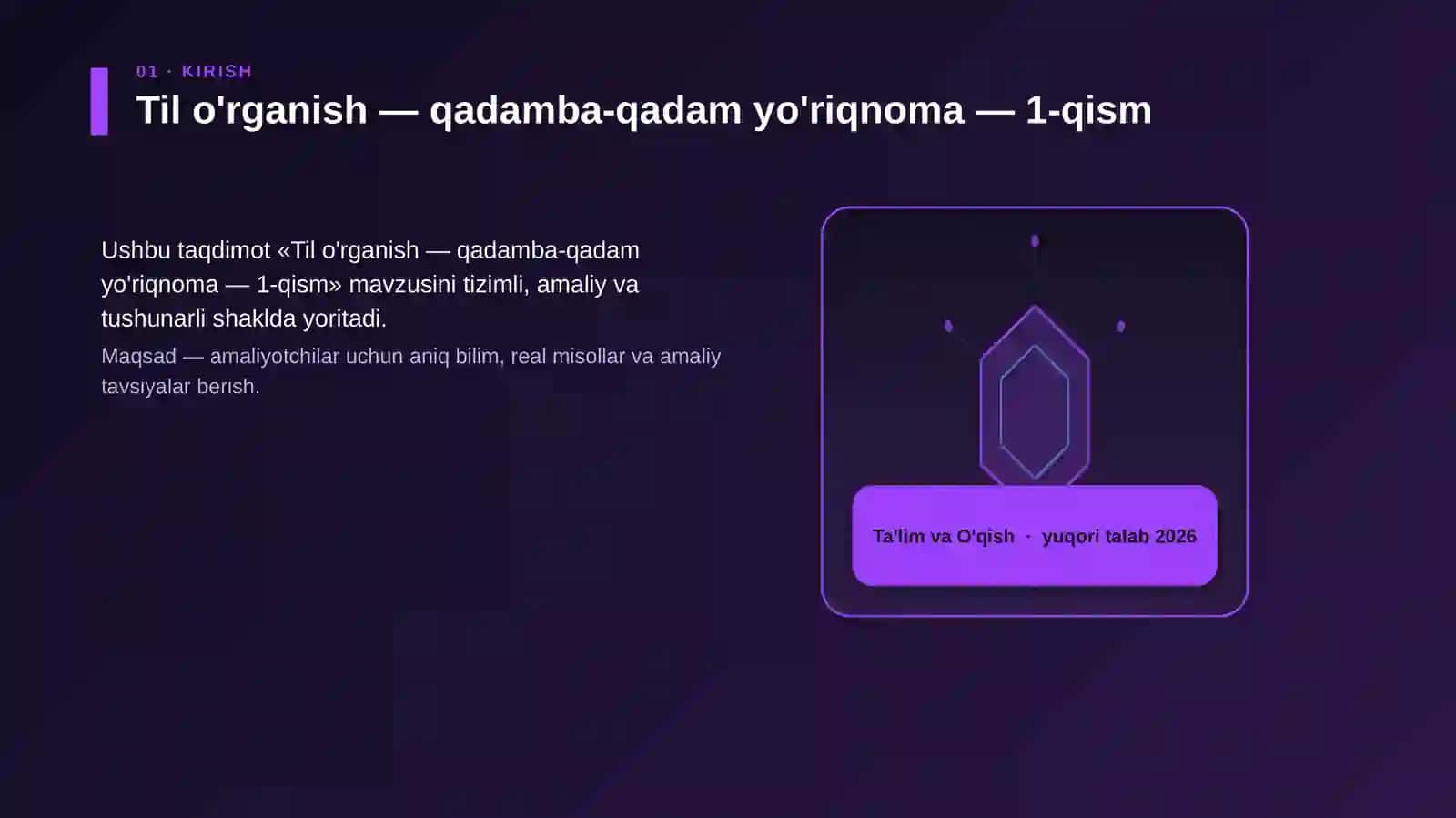 Til o'rganish — qadamba-qadam yo'riqnoma — 1-qism 3