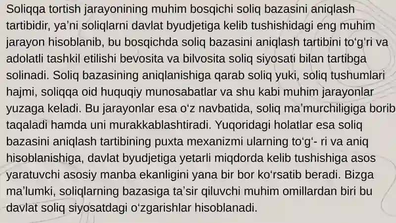 O'zbekiston Respublikasi soliqlar va yig'imlar tizimi 3