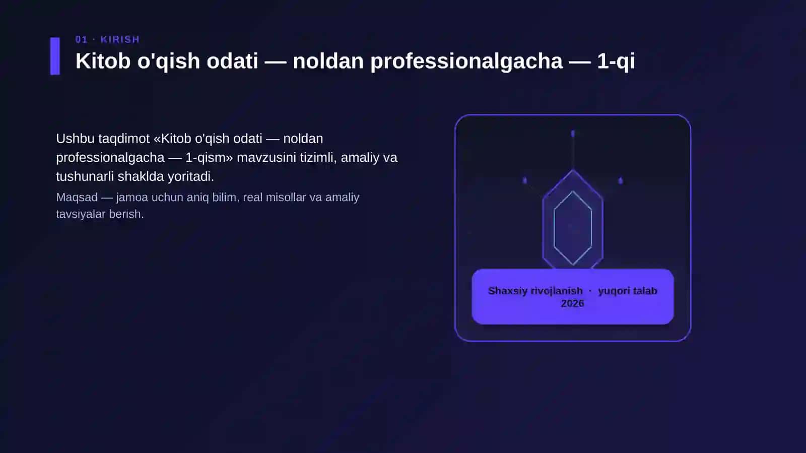Kitob o'qish odati — noldan professionalgacha — 1-qism 3
