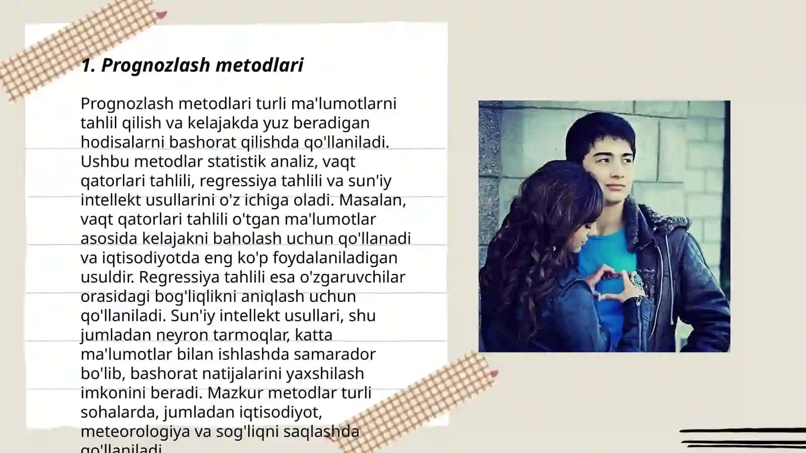 Prognozlashga qo’yiladigan talablarni o’rganish 3
