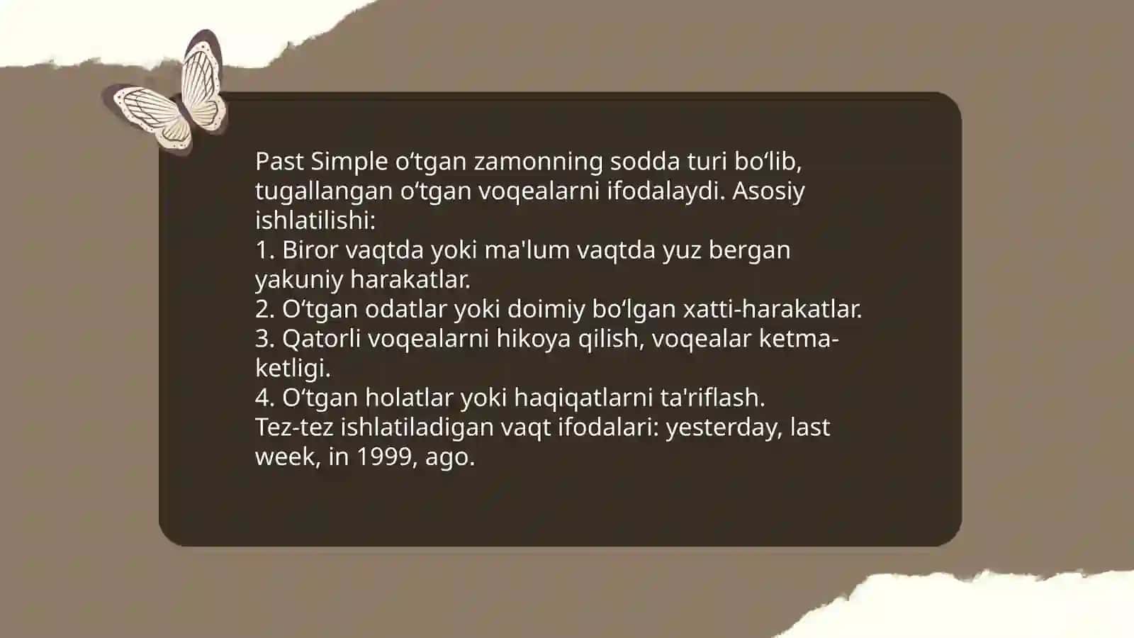 Past simple 3