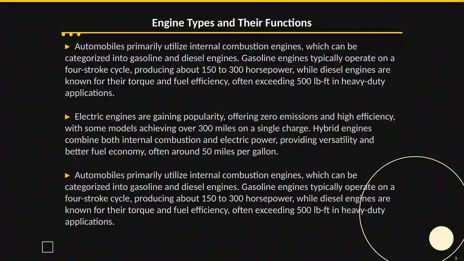 Components of automobile 3