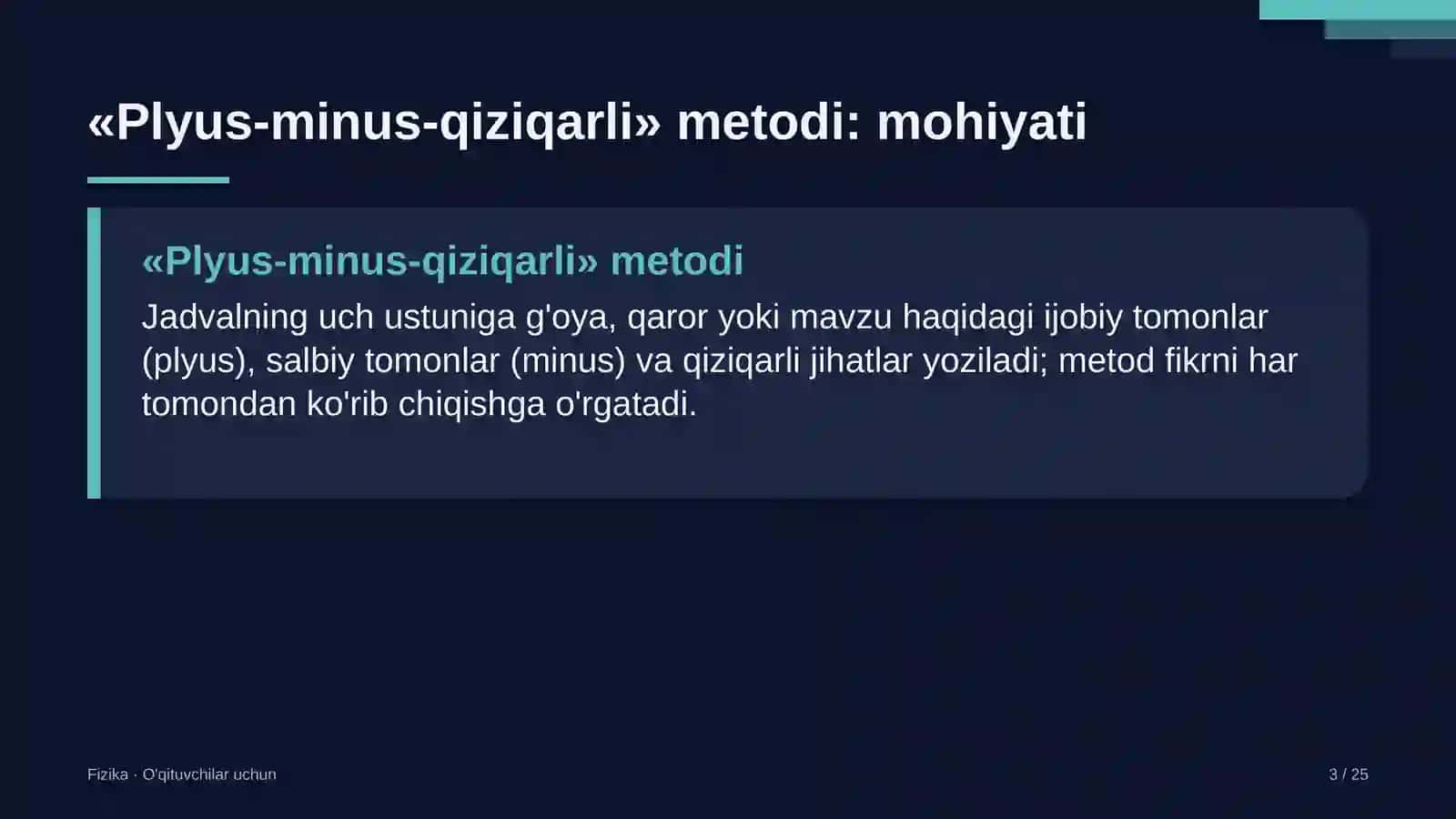 fizika darslarida plyus minus qiziqarli metodidan foydalanish 1037 3