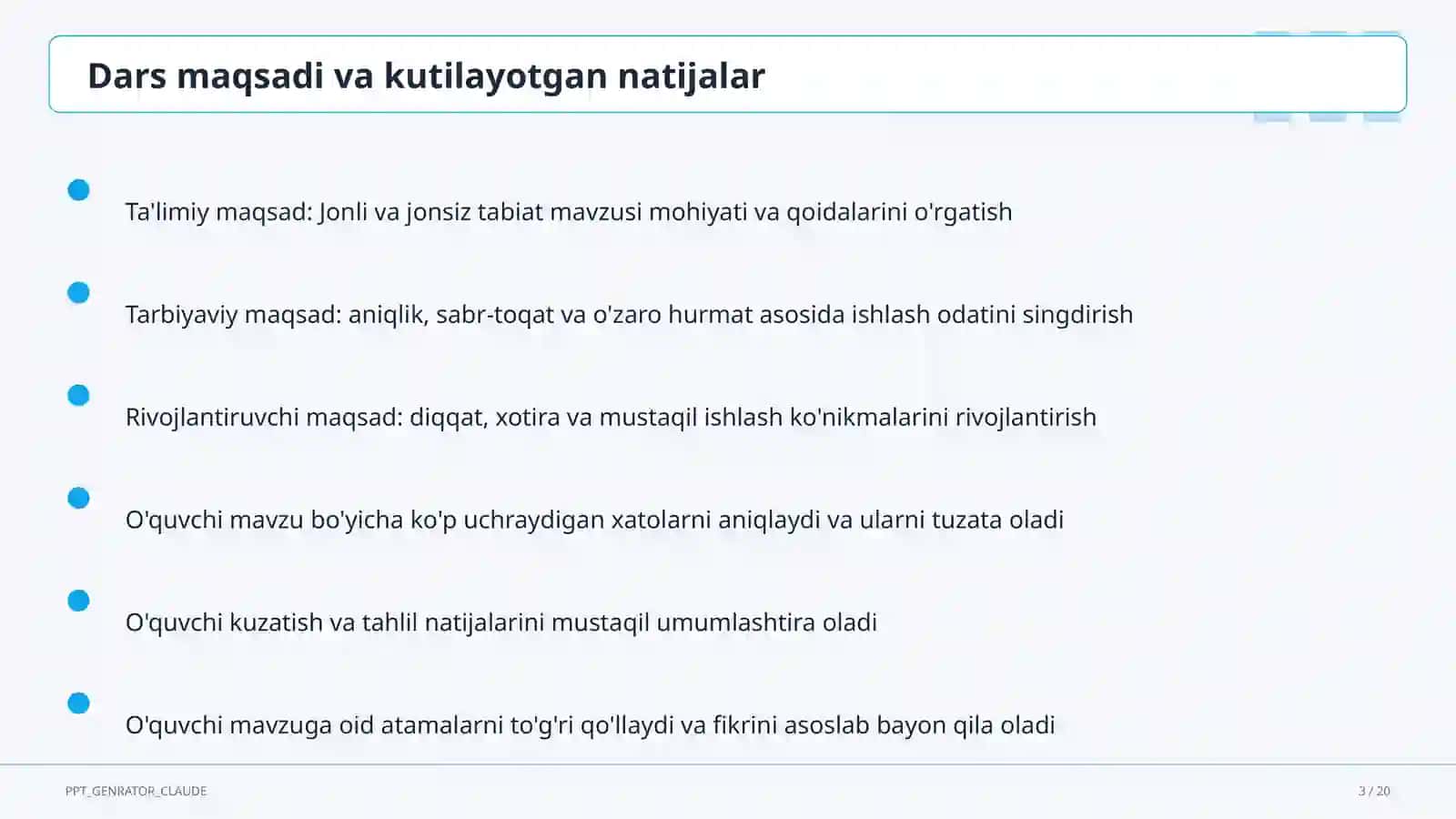 Jonli va jonsiz tabiat (2-sinf) 3