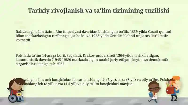 Italiya va Polsha ta'lim tizimining qiyosiy tahlili 3