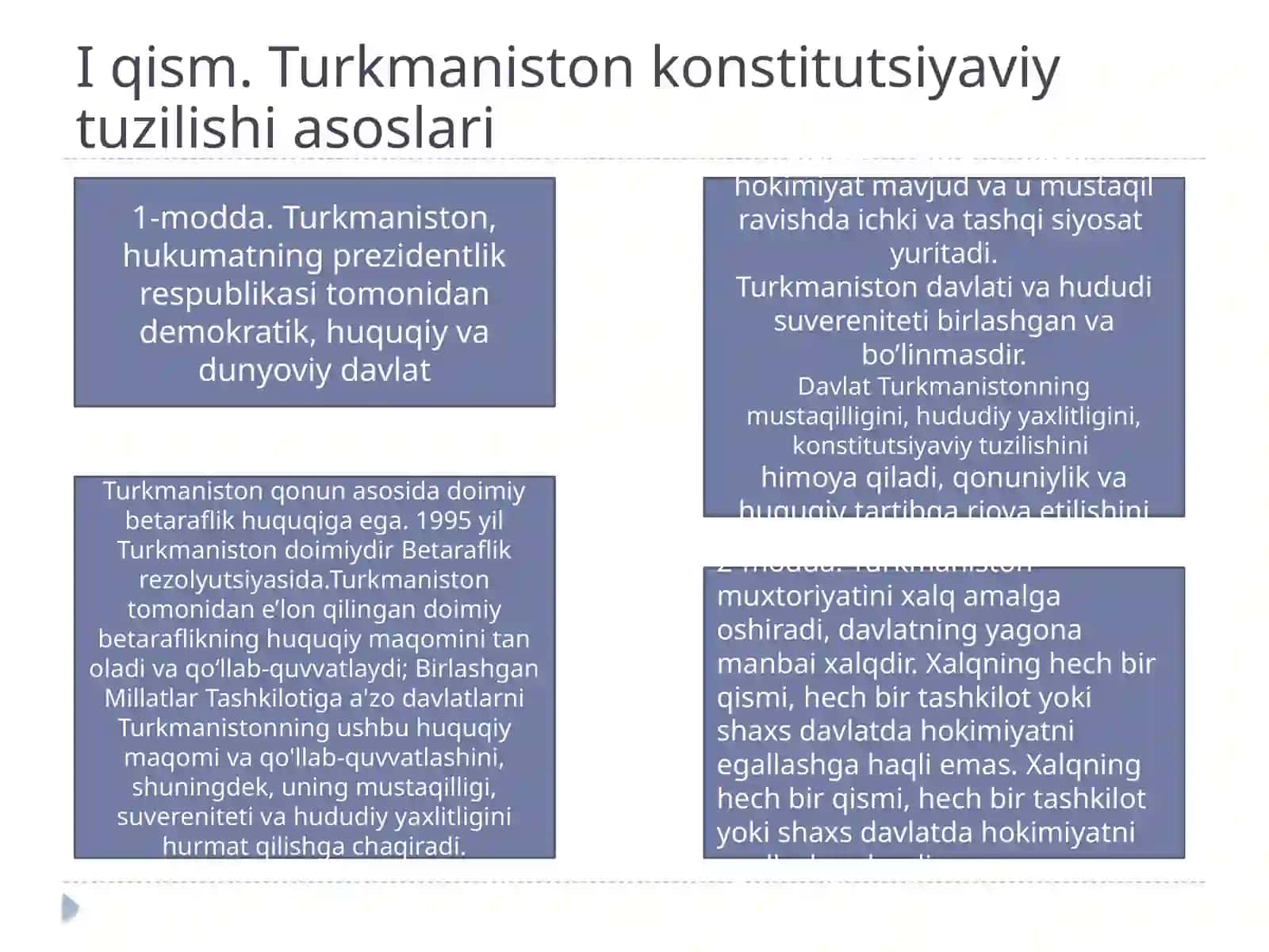 TURKMANISTON KONSTITUTSIYASI 3