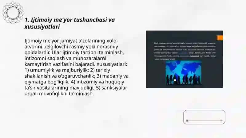 Ijtimoiy me'yor.Ijtimoiy me'yorga ta'sir etuvchi omillar 3