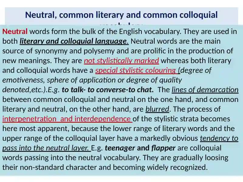 Three Main Layers of the English Vocabulary 3