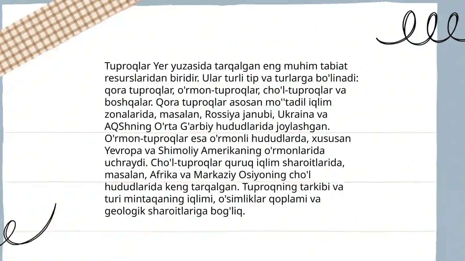 Tuproqlar geografik tarqalishining asosiy qonuniyatlari 3