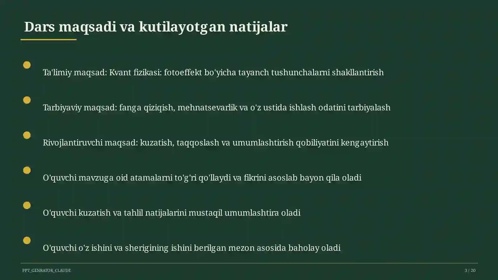 Kvant fizikasi: fotoeffekt (11-sinf) 3