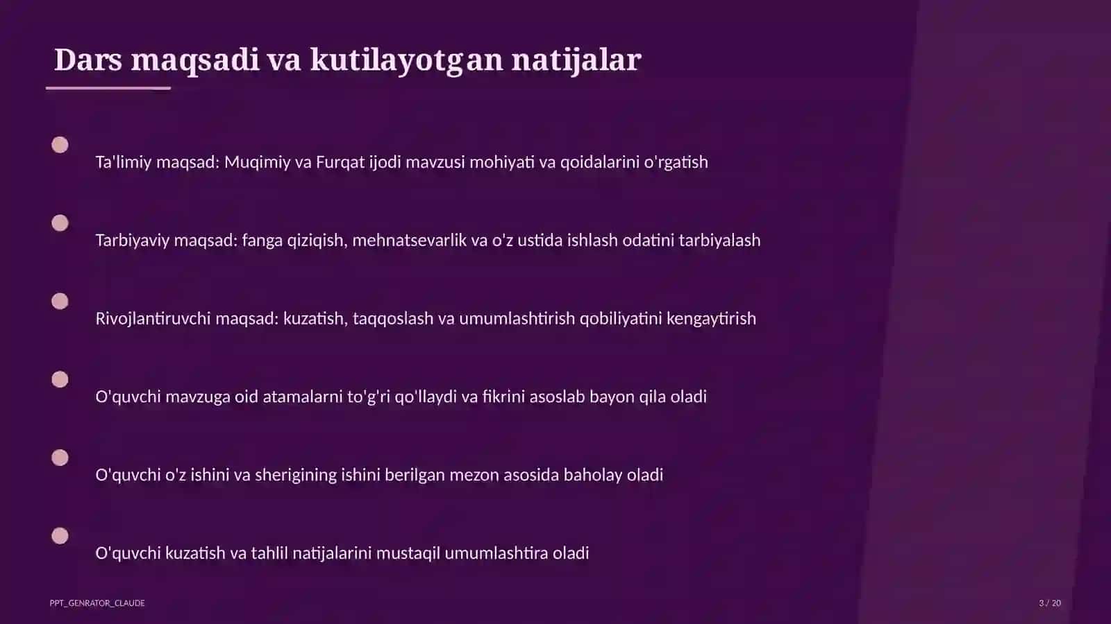 Muqimiy va Furqat ijodi (10-sinf) 3